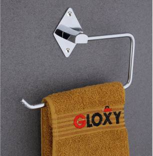 GLOXY Stainless Steel Napkin Holder Stand for Washbasin Towel Ring for Bathroom SS304 Silver Towel Holder