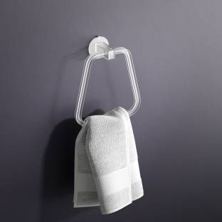 GLOXY by GLOXY Towel Ring for Towel/Napkin Holder/Hanger for Wash Basin/Bathroom Accessories White Towel Holder