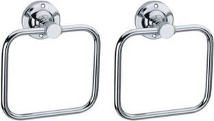 Strength by pinnu TRD-03 Towel Ring for Bathroom Accessories (Chrome-Square) SILVER Towel Holder