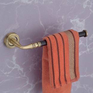Plantex Stainless Steel Napkin Ring/Towel Ring/Napkin Hanger for Bathroom (APS-839) Brass Antique & Black Towel Holder