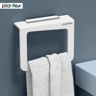 प्लांटेक्स High Grade Acrylic Square Towel Ring / Napkin Ring / Towel Stand Silver Towel Holder Bathroom Accessories for Home व्हाइट टॉवल होल्डर