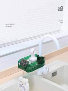 venimall Plastic Faucet Drain Basket | Sink Drain Shelf - Drain Basket Sink multicolor Towel Holder