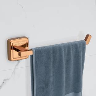 Plantex Stainless Steel 304 Grade Decan Napkin Ring/Hanger/Towel Ring - Pack of 1 (645) PVD Rose Gold Towel Holder