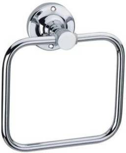 Strength by pinnu STRD-54 Stainless Steel Towel Ring for Bathroom/Wash Basin/Napkin-Towel Hanger/Bathroom Accessories (Chrome-Square) - Pack of 1 SILVER Towel Holder