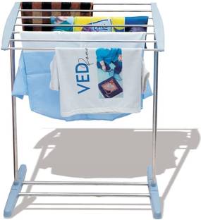 StayWay Multi-Functional Cloth Dryer Stand Rack Single Tier Foldable Mobile Tower Rack Multicolour Towel Holder