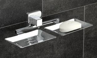 GRIVAN 3 Multi-Plug with Individual Switches, LED Indicators and Fuse Silver Towel Holder