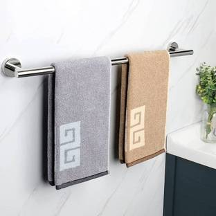Prestige 24 Inch Towel Holder High Grade 304 Stainless Steel Round Towel Rod Steel Towel Holder Silver Towel Holder