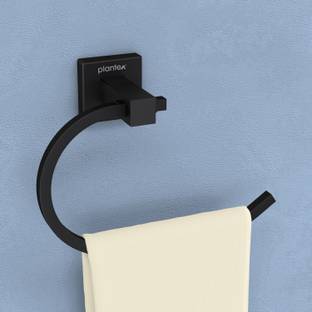 Plantex Aqua Towel Holder for Bathroom/Towel Ring Holder/Napkin Holder for Washbasin (Black) Towel Holder