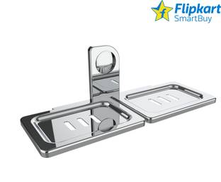 Flipkart SmartBuy High-Grade Stainles Steel Bathroom Soap Holder with Double Soap Dishfor Bathroom SILVER Towel Holder