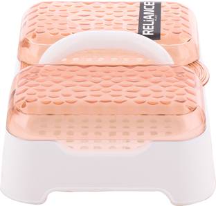 SKYZONE Double Sealed Drain Soap Dish Tray Holder with Handle & Lid Cover Box Case Blue, WHITE Towel Holder