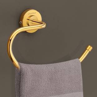 Plantex by Plantex 304 Grade Daizy Napkin Ring/ Hanger - Pack of 1 (APS-953) Gold Towel Holder