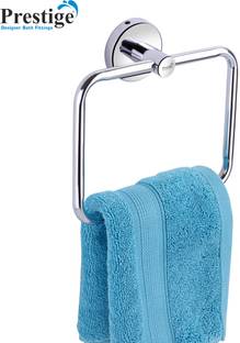Prestige Stainless Steel Square Towel Ring for Bathroom/Napkin-Towel Hanger- Pack of 1 SILVER Towel Holder