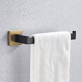 LUXIUR LHalf-Hanger-GoldBlack Black and Gold Towel Holder