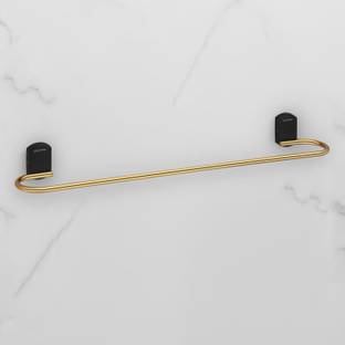 Plantex 304 Grade Stainless Steel 24 inch Towel Rod/Bar/Towel Hanger for Bathroom (Parv) Gold & Black Towel Holder