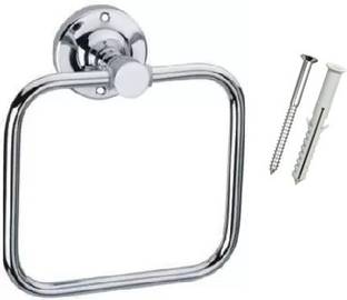 dhruva creation Stainless Steel Towel Ring Bathroom Accessories Pack of 1 SILVER Towel Holder SILVER Towel Holder