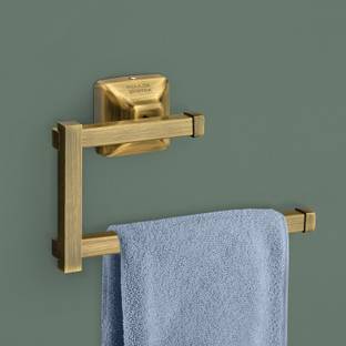 Impulse by Plantex Stainless Steel 304 Grade Squaro Napkin Ring/Holder/Hanger/Bathroom Accessories Gold Towel Holder