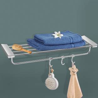 Plantex Fully Brass Smero Towel Rack/Stand/Hanger/Bathroom Accessories-24 Inch (AR-3131) Chrome Towel Holder