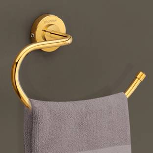 Plantex by Plantex 304 Grade Daizy Napkin Ring/ Hanger - Pack of 1 (APS-953) Gold Towel Holder