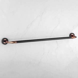 Plantex Stainless Steel Towel Hanger for Bathroom/Towel Rod/Bathroom Accessories-24 inch Rose Gold & Black Towel Holder