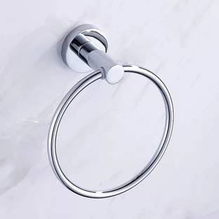iSTAR New Round antic Napkin Ring/Towel Ring/Napkin Holder/Towel Hanger(Silver Chrome) - Pack of 1 Silver Towel Holder
