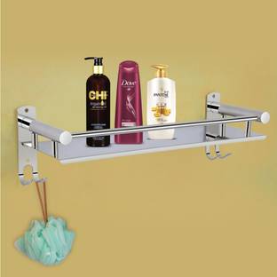 GLOXY by GLOXY Multi use Rack Bathroom Shelf/Kitchen Shelf/Bathroom Accessories Silver Towel Holder