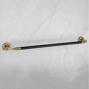 Plantex Stainless Steel Towel Hanger for Bathroom/Towel Rod/Bathroom Accessories-24 inch Brass Antique & Black Towel Holder