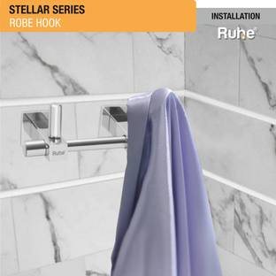 RUHE Premium Grade Stainless Steel Robe Hook/ Towel Hanger/ Towel Hook(Chrome Finish) Silver Towel Holder