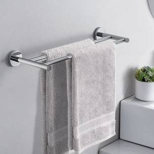 Plantex Stainless Steel Heavy and Sturdy Towel Rod/Towel Rack for Bathroom/Towel Bar/Hanger/Stand/Bathroom Accessories (24 Inch - Chrome Finish) 24 inch 1 Bar Towel Rod