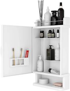 GLOXY Wall Mount Cabinet with Mirror Door Soap/Toothbrush Holder/Rack/Organizer 12 inch 4 Bar Towel Rod