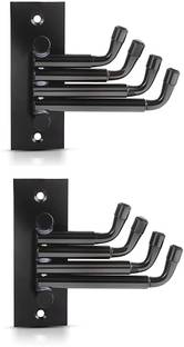 iSTAR Flexible 4 Pin Stainless Steel Hooks for Hanging Keys,Clothes,Towel (Pack of 2) 4 inch 4 Bar Towel Rod