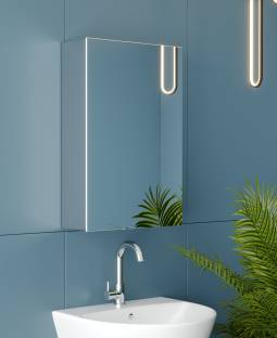GRIVAN SS Bathroom Storage Cabinet With Mirror | Bathrrom Accessories With Organiser 18 inch 1 Bar Towel Rod