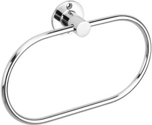 Easyhome Furnish Stainless steel heavy Towel ring Towel holder Towel rod Towel hanger Cloth hanger Napkin ring Bathroom accessories Modern Bath Towel Stand Cloth stand for bathroom 8 inch 1 Bar Towel Rod