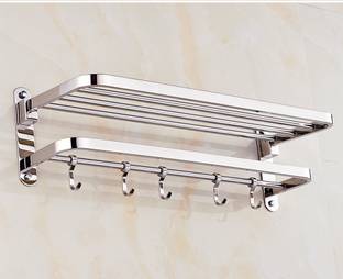 Wilbert Stainless Steel Wall Mount Rack Silver Towel Holder