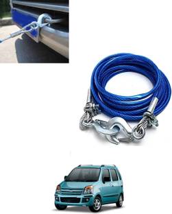 MATIES Car Blue Heavy Duty Strong Emergency 7000Kg Towing Capcity Rope With Hooks-304 4 m Towing Cable