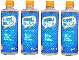 Magicwand Bubble Gun Refill Liquid 2 Litres (Set of 4 (500 ml) Bottles) Toy Bubble Maker
