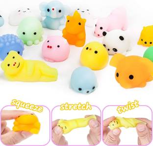 Chocozone Pack of 25 Squishy Toys Animals Squeeze Toys Stress Balls Birthday Toys for Kids 25 Magic Tricks