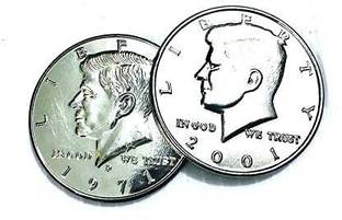 wizerdy IMITATION MAGIC SHELL HALF DOLLAR COIN (METAL) (SILVER) 1 Magic Tricks
