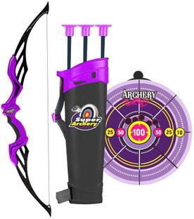 Medivedas Archery Set for Kids Bow & Arrow Set For Kids 3 Years to 12 Years Old - Purple Archery Kit