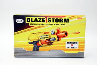 malik brothers Blaze Storm Battery Operated Soft Bullet Gun 20 Soft Bullets Archery Kit