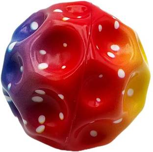 AEC Super Infinity Crazy Bounce Moon Rainbow Ball(Red Yellow (Pack of 1) Crazy Ball