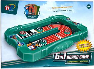 LGH 6-in-1 Mini Sports Table Game Set – Football, Bowling, Curling & More Hockey