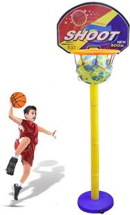 Kid Kraze Basket Balls for Kids, Height Adjustable Kit Indoor and Outdoor Game Basketball