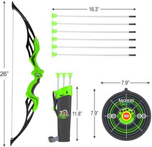 Planet of Toys Heavy Duty Bow Arrow Set for Kids Age 5 -12 Years Outdoor Target Game Archery Archery