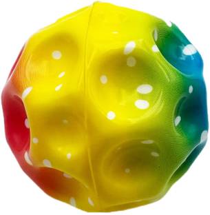 AEC Super Infinity Crazy Bounce Moon Rainbow Ball(Blue Yellow (Pack of 1) Crazy Ball