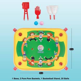 PRIMEFAIR Strokes Twin Games 2 in 1 (Basket Ball & POM-POM) for Kids to Play Basketball