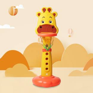 PLAYGRO 3 in 1 Giraffe Basketball Sports Activity Basket Ball Toys for Kids Basketball
