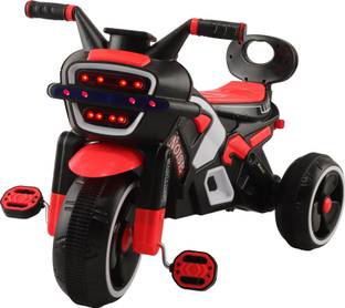 JoyRide Bike Pedal Tricycle for Kids Toddler Trike Headlight, Music, Eva Wheels & Curved Seat and backrest Push Along Pedal Trike for 15 Months to 3 Years Tricycle