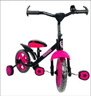 Evolife Dash Star Bicycle for Kids With Pillion Wheels Smart Plug & Play With Cushion 12 T (inch) Recreation Cycle