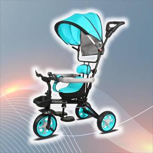 Stepupp STEPUPP BLACK CANOPY TRICYCLE WITH PARENT HANDLE FOR KIDS NEW MODEL see green canopy tricycle for kids with parent handle Tricycle