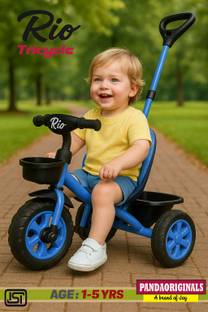 Pandaoriginals RIO PREMIUM HEAVY DUTY TRICYCLE AGE 1-5 YRS| STRONGEST FRAME, WEIGHT CAP: 40KGS Tricycle